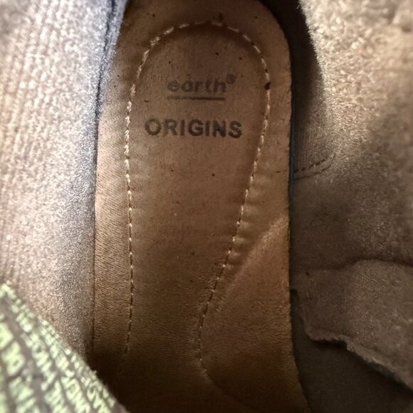 Earth Origins Phoenix leather and suede ankle boot gray brown black size 6 1/2 M - Picture 10 of 12